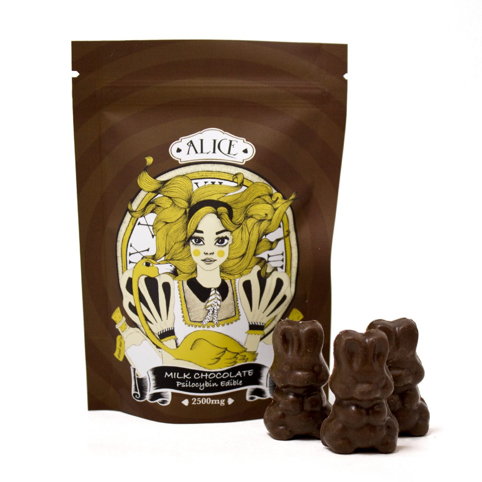mch1 Alice Milk Chocolate Mushrooms (2500mg)