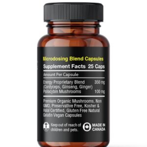 Microdosing Mushroom Capsules – Energy Blend